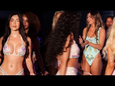 Swim Shows EXA Models | Designer Oceanus Bikini | Miami Art Basel Week Runway