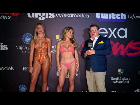 Models Athena and Lola interviewed at EXA Shows at Miami Art Week